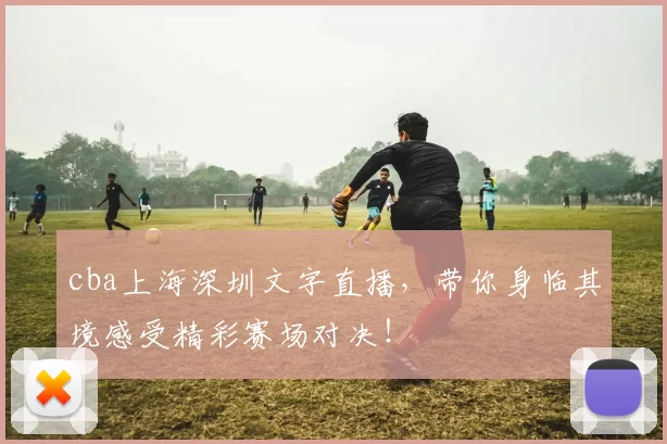 cba上海深圳文字直播，带你身临其境感受精彩赛场对决！